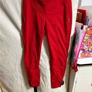 Red Zippered Pants M Anatomie